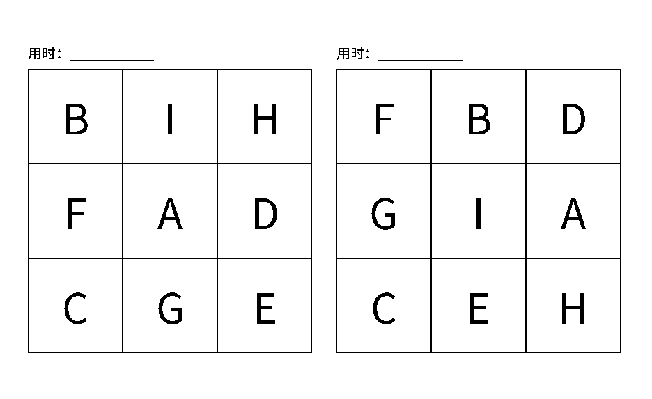 英文字母舒尔特方格在线打印